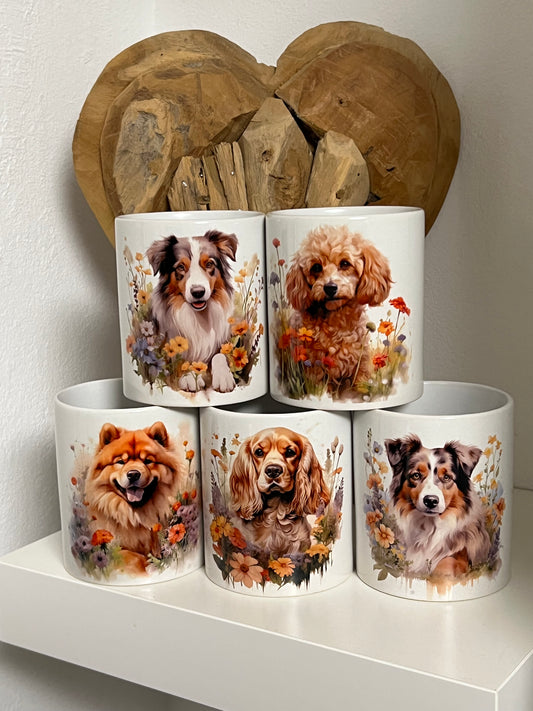 Hundetasse Flower